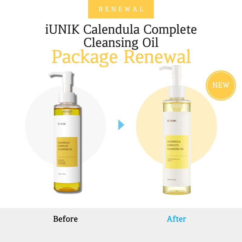 IUNIK Calendula & Jojoba Oil-Infused Vegan Cleansing Oil – Gentle