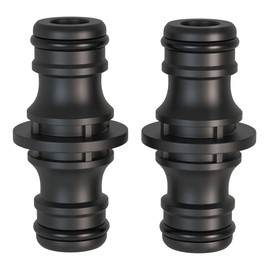 Hose Coupling, 2 Pieces, 1/2 Inch 1/2 Inch Double Plug Garden Hose Connections, Extender Extension Coupling Two Way Coupling for Garden and Home Hose