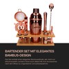 Bartender Set 11 Tbsp with Base Copper Shine Shaker Cobbler