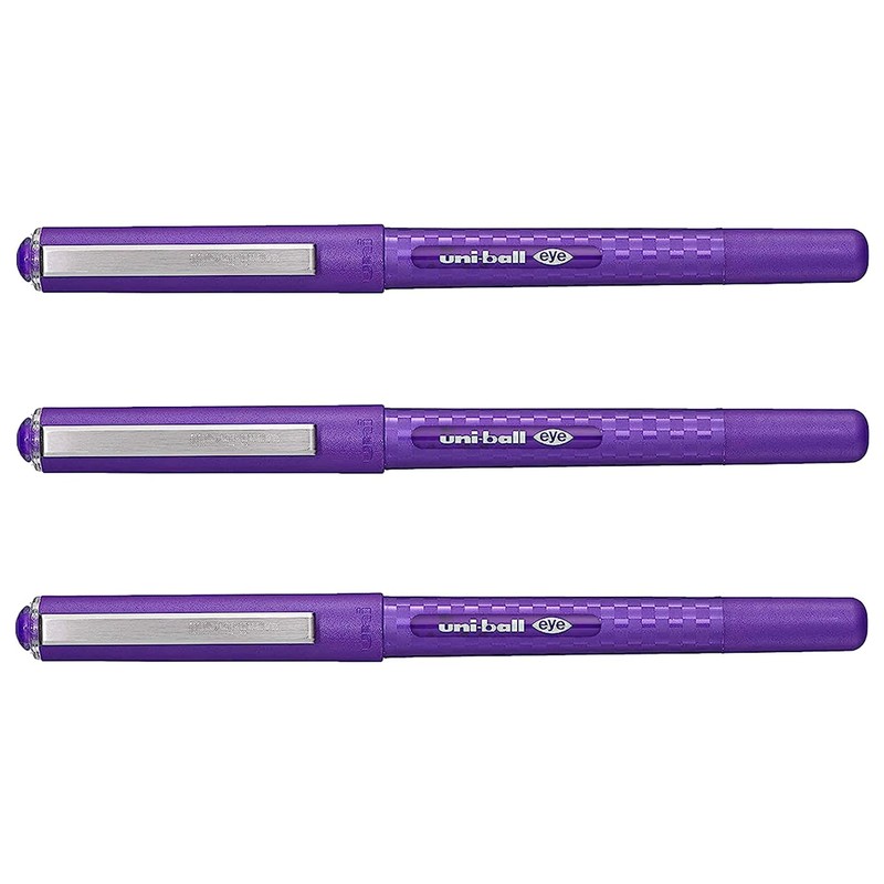 Uni Ball Eye Purple Case Rollerball Pen, 0.7 mm Fine