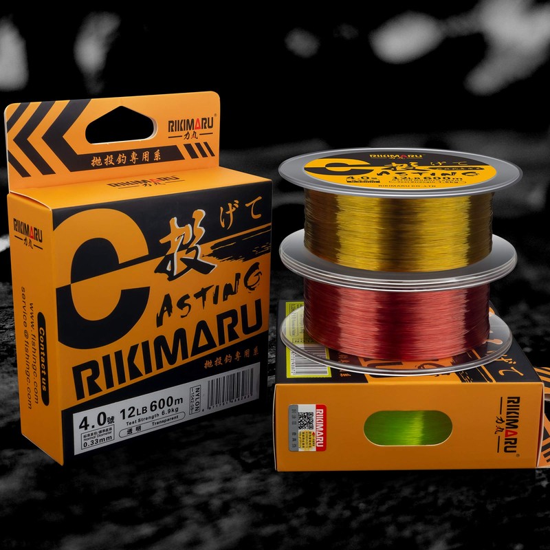 RIKIMARU Monofilament Fishing Line (Clear, 30LB-660Yds)