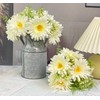 TOPIA Fake Flowers Artificial Daisies Flowers Bouquet Silk Daisies Bouquets