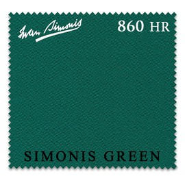 Iwan Simonis 860HR Pool Table Cloth Simonis Green, for Rails Only (6 Rails)