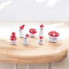 Sopopal Little Mushrooms Figurines, 7 Pcs Cute Mushroom Decor Crafts