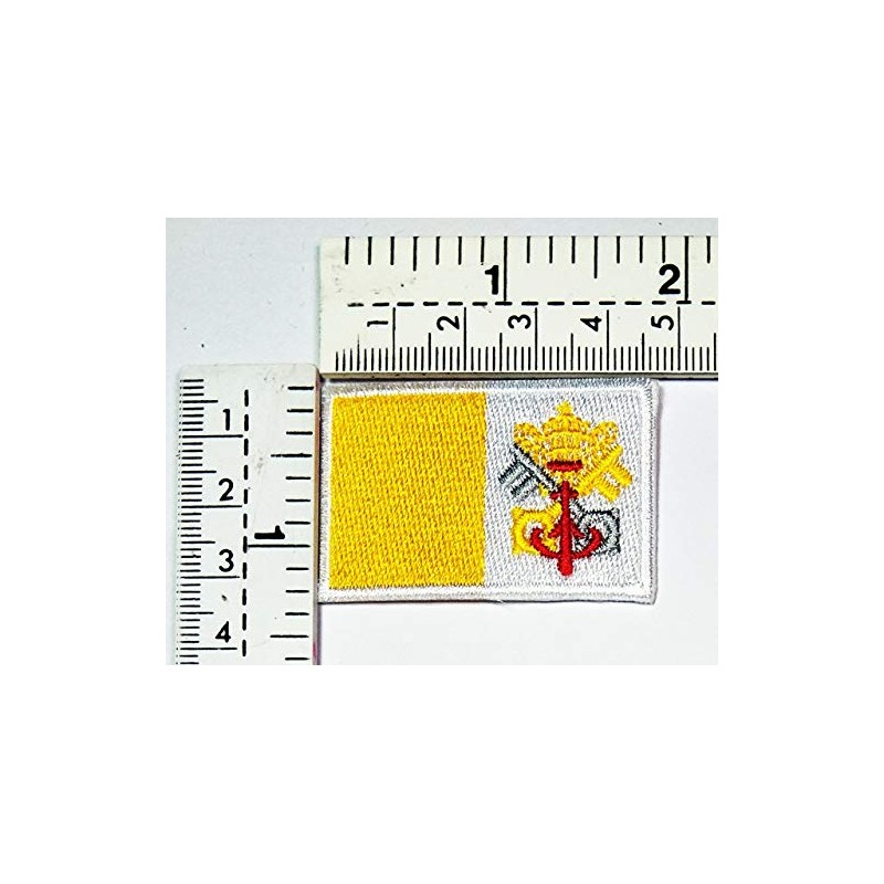Mini Vatican Flag Embroidered Patch Vatican Flag National Emblem Iron