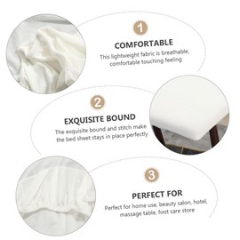 BIUDECO Bed Table Cover Foot Bath Massage Sheet Beauty Sheets Elastic Fitted with Holes