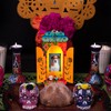 OPELETNNT Dia De Los Muertos Altar Shadow Box - Wooden