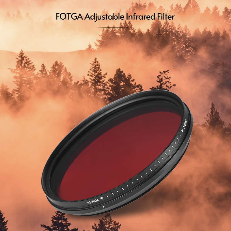 FOTGA 82mm Adjustable Infrared Filter IR Pass X-Ray Lens Filter