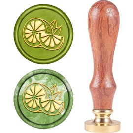 CRASPIRE Wax Seal Stamp Vintage Wax Sealing Stamps Lemon Retro Wood Stamp Removable Brass Head 25mm for Wedding Envelopes Invitations Embellishment Bottle Decoration Gift Packing