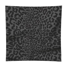 AOHRO Head Scarf for Women, 27.5" Cute Like Satin Head Hair Scarf, Large Square Fashion Printed Bandana for Hair Wrapping, Black Leopard