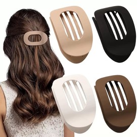 Flat Claw Clips, Flat Hair Clips Strong Hair Clip for Women and Girls Curved Flat Clips Comfortable Strong Hold No Slip Hair Barrettes for Thick & Thin Hair,Suitable for All Types of Hair