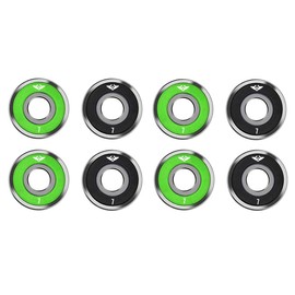 Fracture Skateboards Dual Coloured Skateboard Bearings Abec 7 Green Black