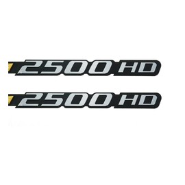 Pair Set 2500 HD Emblems Front Side Door Car 3D 2500HD Badge Decal Replacement for 01-07 2500HD 15114051 (Yellow)