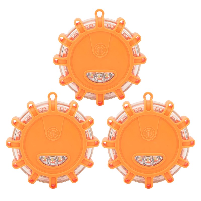 3pcs LED Road Flares Light 9 Modes Waterproof Shock Resistant