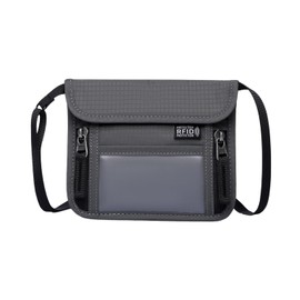 Lunenon Soleil Waterproof and Anti-theft Passport Case, Neck Hanger, Multi-functional, Travel Certificate Bag, For Men, Women, RFID Storage, Large Capacity, Lightweight, Compact, gray (dark gray)