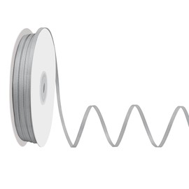 LoomJoyz Double Side Silver Grosgrain Ribbon 3mm×91 Meters Thin Ribbon Ideal for Gift Wrapping Sewing Hair Bow Flower Bouquet Art Crafts Weddings Floral Arrangements