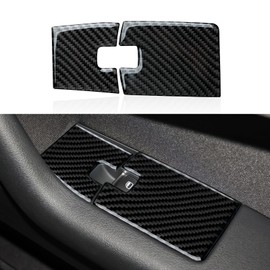 2pcs Car Window Circuit Sticker Panel Cover Carbon Fibre Trim Compatible with A3 Sportback (2004-2012) /S3 Sportback (2088-2012) RS3 Sportback (2011-2012) Interior Accessories (C)