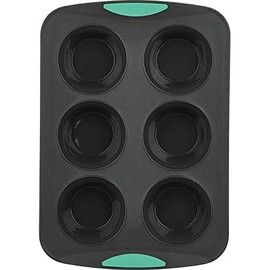 Trudeau Bakeware Cupcake Pan, 6-Count, Mint