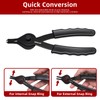 WISEUP 10-Piece Snap Ring Pliers Set, Heavy Duty Internal/External Circlip
