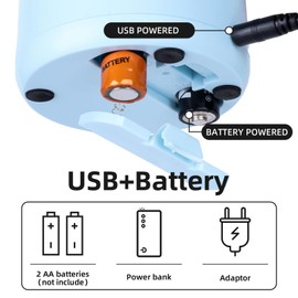 tenwin Electric Pencil Sharpener, Portable Pencil Sharpeners Battery Powered, Small Pencil Sharpener Electric, 5000 Sharpening Life Span Blade, Fit for 6-8mm No.2/Colored Pencils, Kids, Home (Blue)