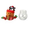 3pcs Christmas Candy Jars Transparent Clear Plastic Biscuits Jars Decorative