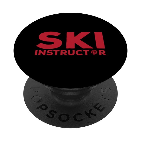 Great Ski Instructor Lettering Ski Lessons Skier Coaching PopSockets Standard
