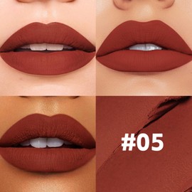 Apooliy Matte Lipstick for Women,Cream Lip Color, Long Lasting Lip Makeup,Waterproof Red Lipstick,Velvet Makeup Stick