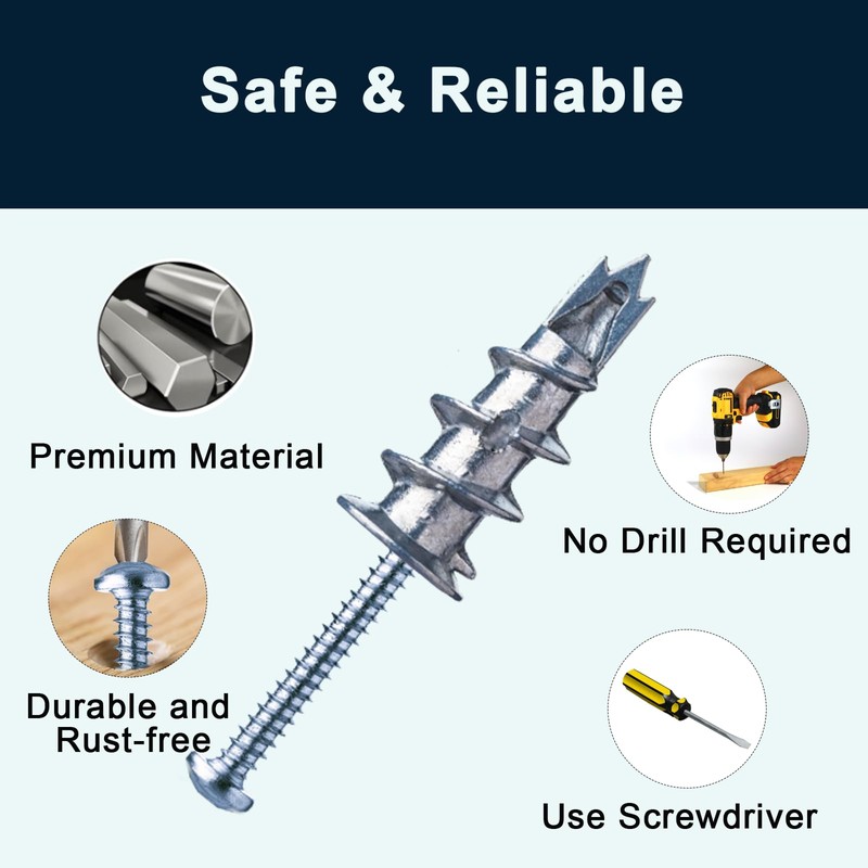 Metal Plasterboard Fixings Heavy-Duty Self Drilling Plasterboard Cavity Fixings Plasterboard