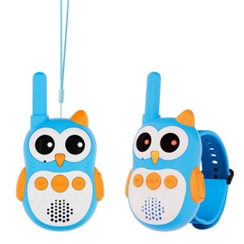 Retevis RT30W Kids Walkie Talkies, Owl Toys for Toddlers, Watch Toy Walkie Talkies for Kids Rechargeable, LED Eyes, Easter Birthday Gifts for Boys Girls Outdoor Camping Hiking Family Games (2 Pack)