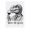 'T Rex Drinking Wine' Temporary Tattoo - Water Resistant, Skin-Safe,