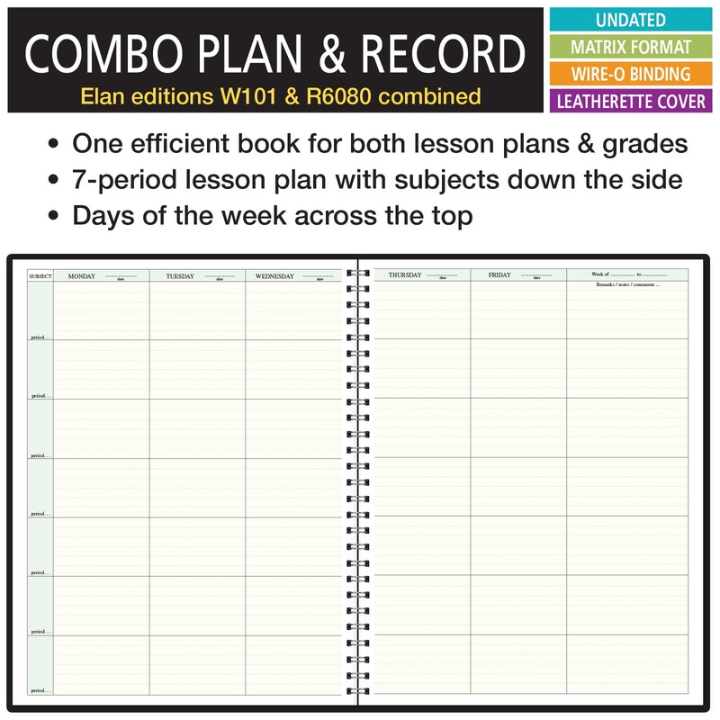 Elan Publishing Company Combination Plan and Record Book: One efficient