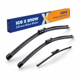 ICEXSNOW® Silicone Windshield Wiper Blades Replacement for Volkswagen Atlas 2018 2019 2020 2021 2022 2023 Automotive Replacement Windshield Wiper Blades (26"+22"+11" Front Rear Wiper Blade Set)