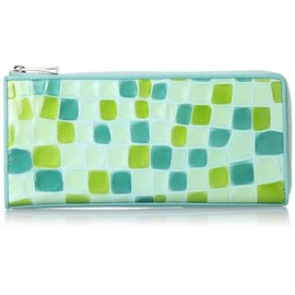 Nadaya EMILY Crocodile Style Zipper Long Wallet, Women's Wallet, Compact, Large Capacity, Thin, Slim, Cowhide Leather, Genuine Leather, No.72756 Green, green