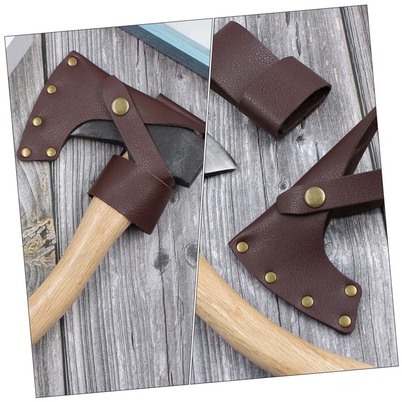 CAXUSD Leather Hatchet Cover for Camping Axes Outdoor Protective Sleeve
