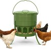 20 Lbs Metal Chicken Feeder, 12 Port No Waste Automatic