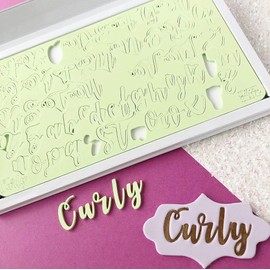 Sweet Stamp by AmyCakes Plastic Curly Uppercase and Lowercase Letters for Embossing Cakes