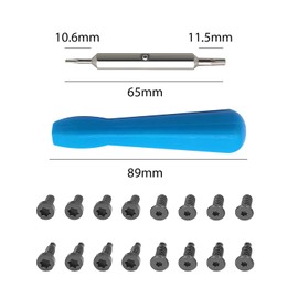 1 Set Doorbell Screwdriver and 16 Replacement Screws, Ring Doorbell Screwdriver, Magnetic Double-Sided Screwdriver, Replacement Tool Accessories for Doorbell Handbell