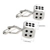 1 Pair of Men's Cufflinks Wedding Cufflink Stainless Steel Silver