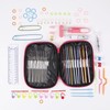 Crochet Hooks Set Colorful Ergonomic Handle Portable Metal Knitting Needles