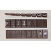 S&S-Shop 30 Furniture Wedges Made of Plastic – Brown –