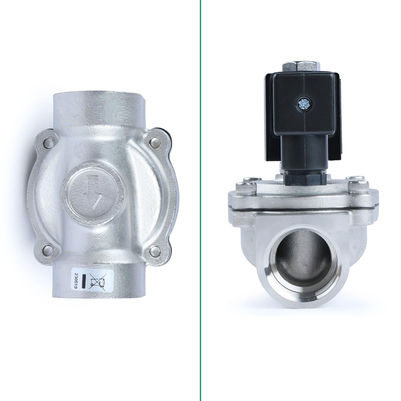 U.S. Solid 3/4" Stainless Steel Solenoid Valve - 110V AC,
