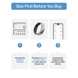 RingConn Gen 2 Air, Ultra-Thin AI Smart Ring, 10-Day Battery Life, Fitness/Sleep/Stress/HR Tracker for Women&Men, No App Fee for Standard Features, iOS & Android Compatible (Size 10, Galaxy Sliver)