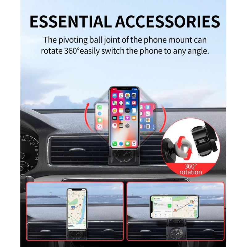 Car Phone Holder for VW Passat 2012-2017Accessories, 360° Rotation Phone