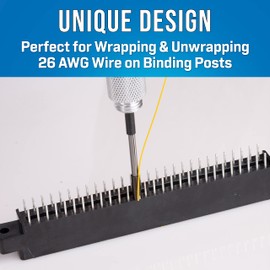 Jonard HW-UW-26SM Hand Wire Wrapping and Unwrapping Tool, 26 AWG, 1/8" OD, 3/4" Hole Depth
