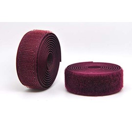 Bordeaux/Burgundy 50mm Sew-on Hook & Loop Tape Alfatex® Brand supplied by the Velcro Companies - Various Lengths (Length: 1m)