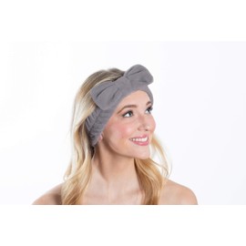 Bella Il Fiore Plush Bow Headband (Gray)