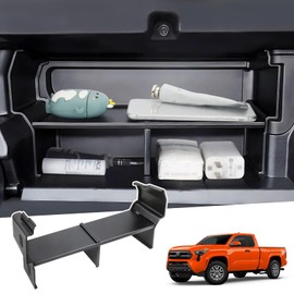 Koongloong Glove Box Organizer Divider Fit for 2024 2025 Toyota Tacoma 4th Gen and 2025 4Runner Interior Storage Accessories Glove Compartment Organizer Insert Black