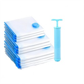 Vacuum Compression Storage Bags with Free Hand Pump, 10Pack Different sizes, Travel Vacuum Bags For Luggage, Airtight Compression Bags for Clothes, Pillows, Comforters, Blankets, Bedding