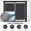No Drilling Retractable Roller Window Shades W/3 Suction Cups, Black