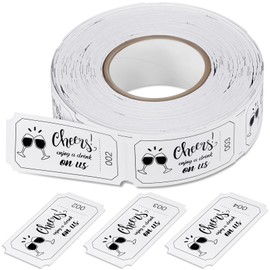 500 Pieces Drinks Tokens This Drink Is on Us Drink Tickets Wedding Drink Tickets Roll for Events Drink Tokens for Weddings Parties for Beverage Drinks Wedding Party Supplies (Zart Stil)